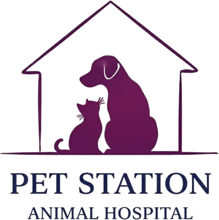 pet station animal hospital logo